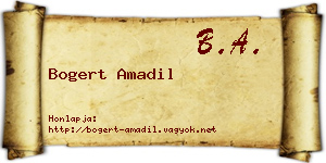 Bogert Amadil névjegykártya
